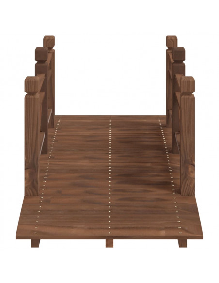 Ponte Giardino Ringhiere 150x67x56cm Legno Massello Abete Rosso