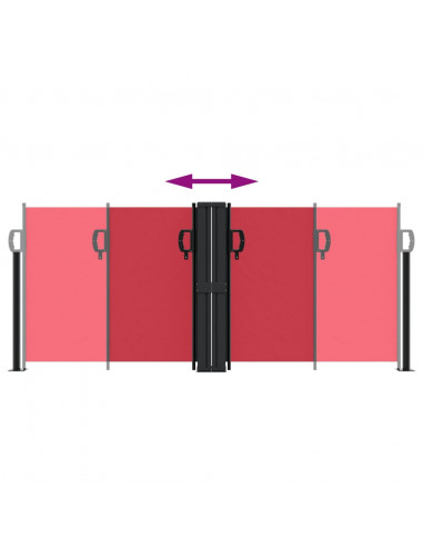 Tenda da Sole Laterale Retrattile Rossa 100x600 cm