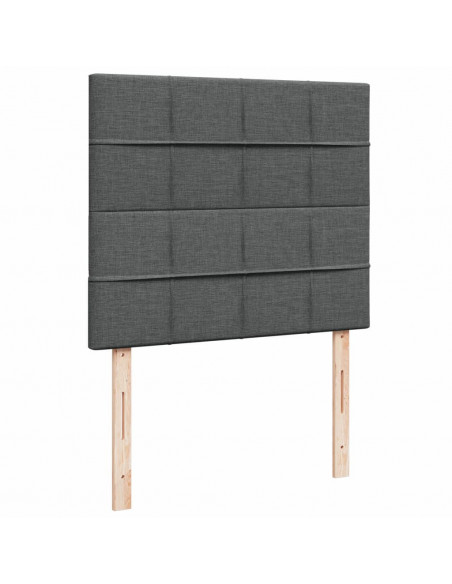 Giroletto a Molle con Materasso Grigio Scuro 120x200 cm Tessuto
