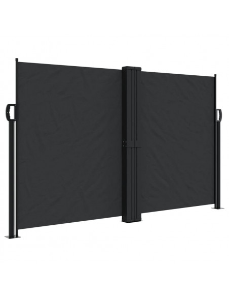 Tenda da Sole Laterale Retrattile Nera 140x1000 cm