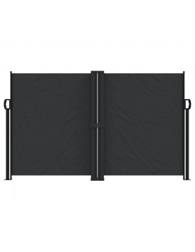 Tenda da Sole Laterale Retrattile Nera 140x1000 cm