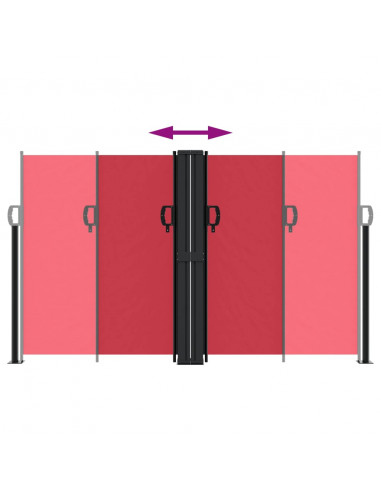Tenda da Sole Laterale Retrattile Rossa 140x1000 cm