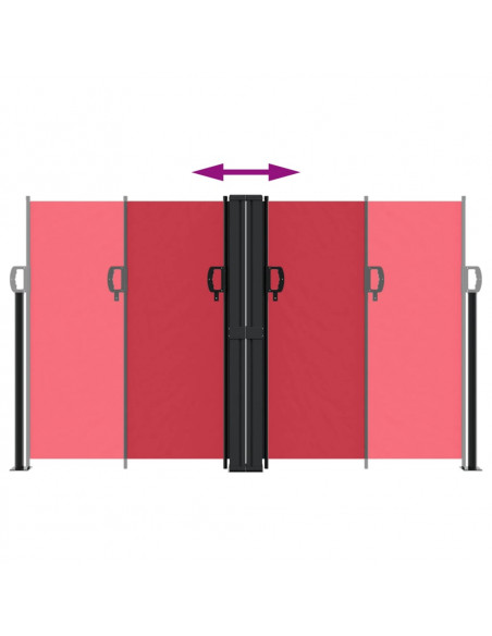 Tenda da Sole Laterale Retrattile Rossa 140x1000 cm