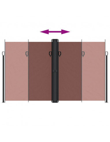 Tenda da Sole Laterale Retrattile Marrone 200x600 cm