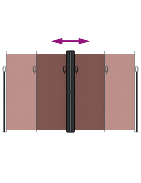 Tenda da Sole Laterale Retrattile Marrone 200x600 cm