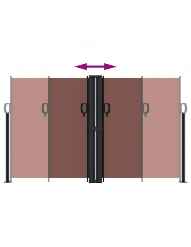Tenda da Sole Laterale Retrattile Marrone 140x1000 cm