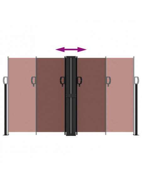 Tenda da Sole Laterale Retrattile Marrone 140x1000 cm