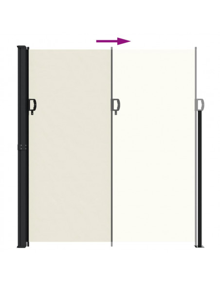 Tenda da Sole Laterale Retrattile Crema 220x500 cm
