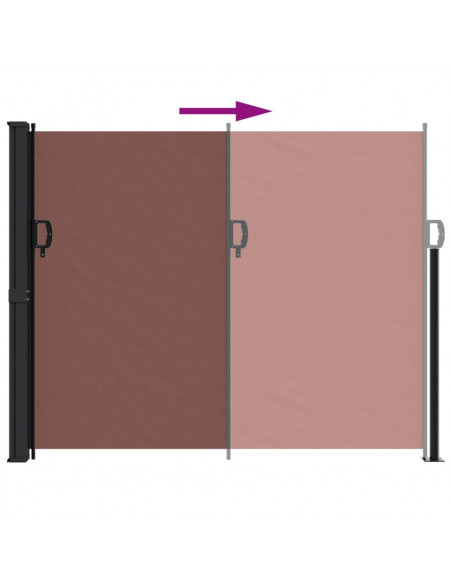 Tenda da Sole Laterale Retrattile Marrone 160x600 cm