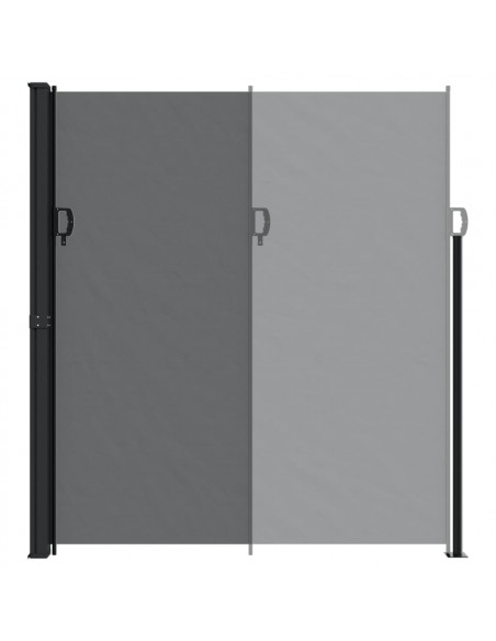 Tenda da Sole Laterale Retrattile Nera 220x300 cm