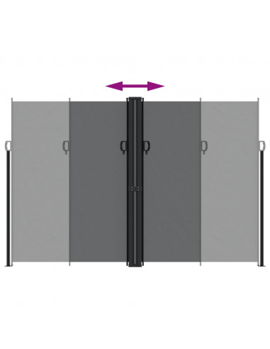 Tenda da Sole Laterale Retrattile Nera 220x1000 cm