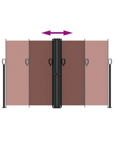 Tenda da Sole Laterale Retrattile Marrone 160x1200 cm