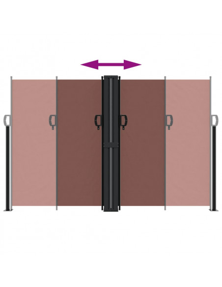 Tenda da Sole Laterale Retrattile Marrone 160x1200 cm