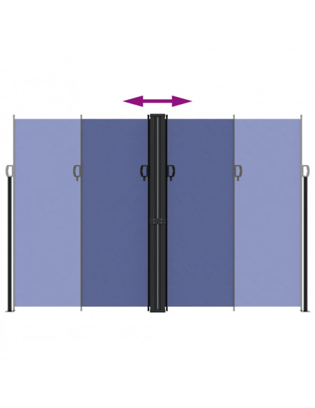 Tenda da Sole Laterale Retrattile Blu 220x1000 cm
