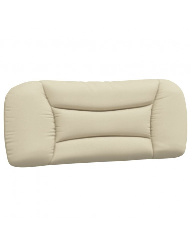 Letto con Materasso Crema 100x200 cm in Tessuto