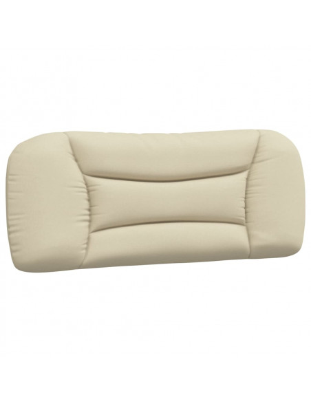 Letto con Materasso Crema 100x200 cm in Tessuto