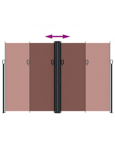 Tenda da Sole Laterale Retrattile Marrone 220x1000 cm