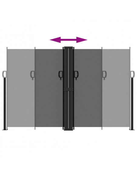Tenda da Sole Laterale Retrattile Nera 160x1200 cm