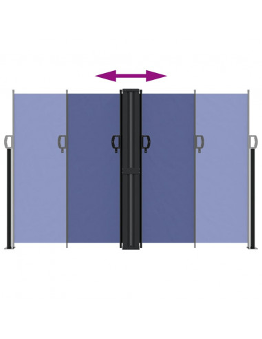 Tenda da Sole Laterale Retrattile Blu 160x1200 cm