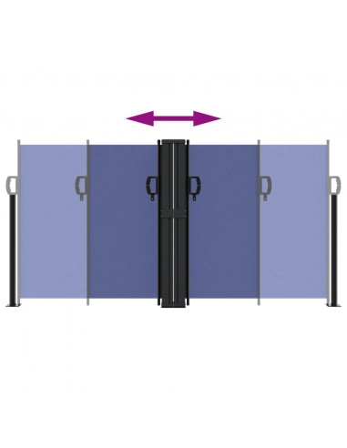 Tenda da Sole Laterale Retrattile Blu 120x1200 cm