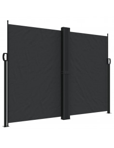 Tenda da Sole Laterale Retrattile Nera 180x1200 cm 2