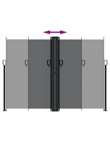 Tenda da Sole Laterale Retrattile Nera 180x1200 cm