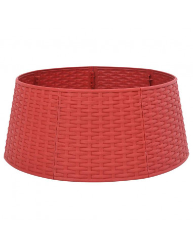 Gonna per Albero di Natale Rossa Ø56x23 cm in Plastica