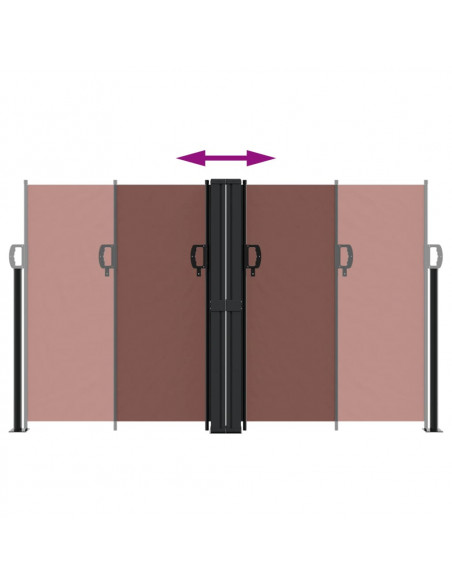 Tenda Laterale Retrattile Marrone 140x1200 cm