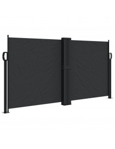 Tenda da Sole Laterale Retrattile Nera 120x1200 cm 2