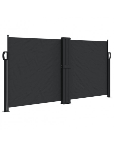 Tenda da Sole Laterale Retrattile Nera 120x1200 cm