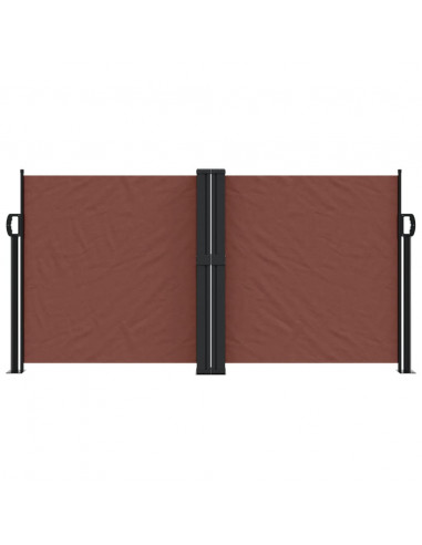 Tenda da Sole Laterale Retrattile Marrone 120x1200 cm