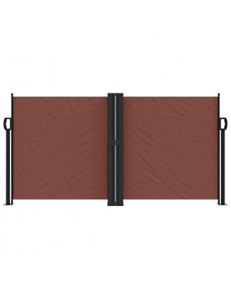 Tenda da Sole Laterale Retrattile Marrone 120x1200 cm