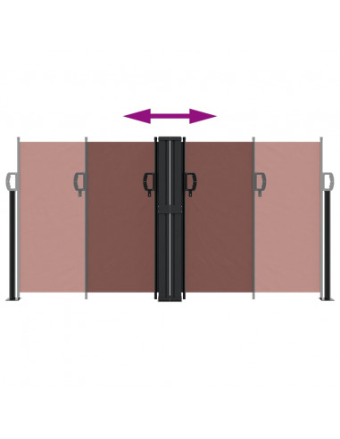 Tenda da Sole Laterale Retrattile Marrone 120x1200 cm