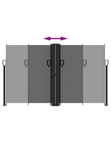 Tenda da Sole Laterale Retrattile Nera 140x1200 cm