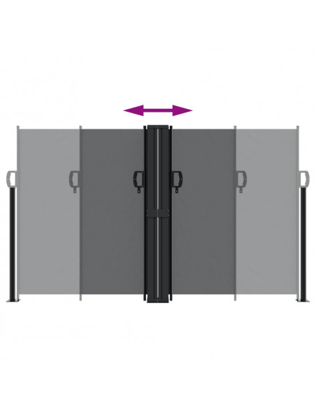 Tenda da Sole Laterale Retrattile Nera 140x1200 cm