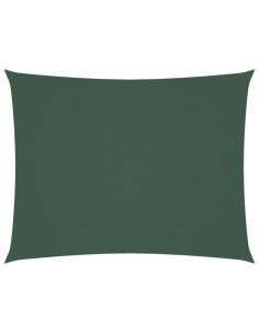 Parasole a Vela Oxford Rettangolare 2,5x4 m Verde Scuro 2