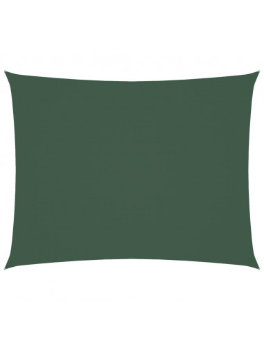 Parasole a Vela Oxford Rettangolare 2,5x4 m Verde Scuro