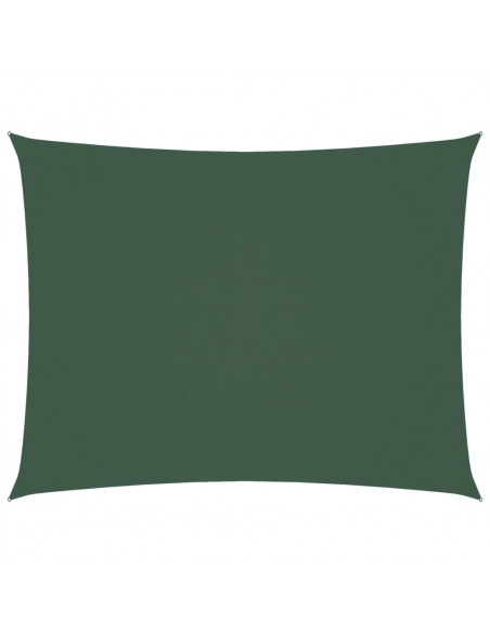 Parasole a Vela Oxford Rettangolare 2,5x4 m Verde Scuro