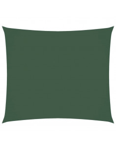 Parasole a Vela Oxford Rettangolare 2,5x3 m Verde Scuro 2