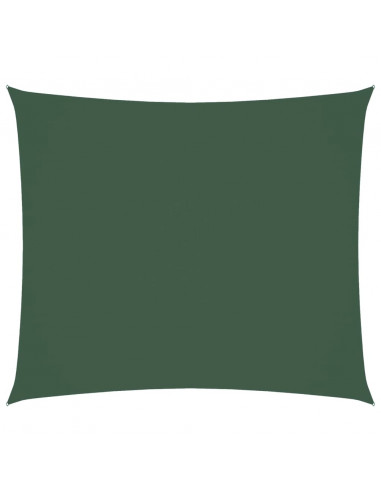 Parasole a Vela Oxford Rettangolare 2,5x3 m Verde Scuro
