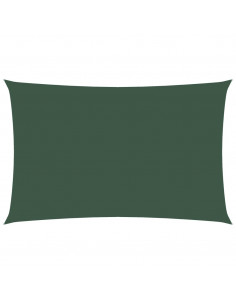 Parasole a Vela Oxford Rettangolare 2,5x5 m Verde Scuro 2