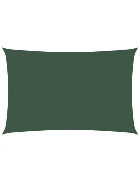 Parasole a Vela Oxford Rettangolare 2,5x5 m Verde Scuro