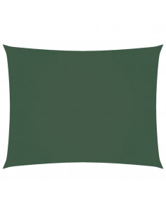 Parasole a Vela Oxford Rettangolare 3,5x5 m Verde Scuro 2