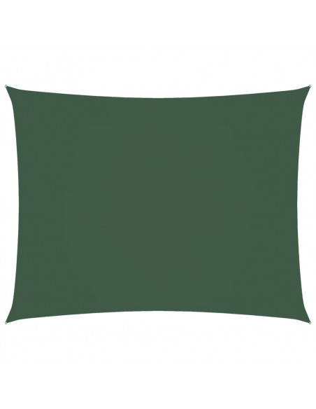 Parasole a Vela Oxford Rettangolare 3,5x5 m Verde Scuro