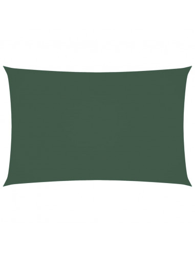 Parasole a Vela Oxford Rettangolare 2x4,5 m Verde Scuro