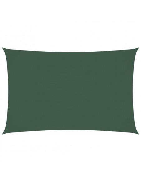 Parasole a Vela Oxford Rettangolare 2x4,5 m Verde Scuro