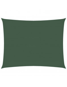 Parasole a Vela Oxford Rettangolare 2x3,5 m Verde Scuro 2