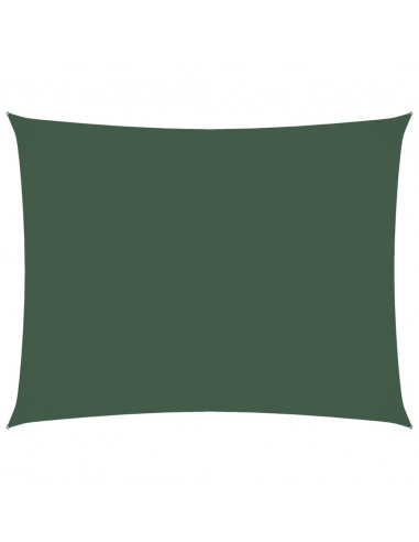 Parasole a Vela Oxford Rettangolare 2x3,5 m Verde Scuro