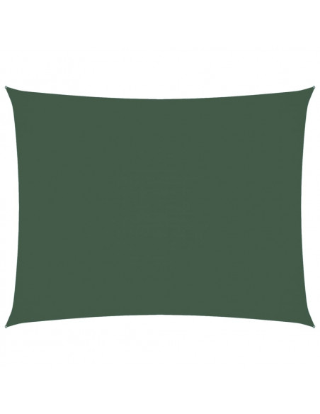 Parasole a Vela Oxford Rettangolare 2x3,5 m Verde Scuro