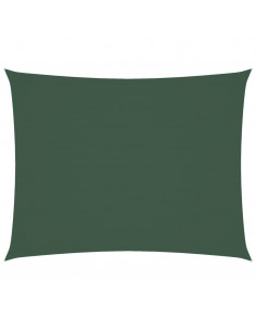 Parasole a Vela Oxford Rettangolare 5x7 m Verde Scuro 2